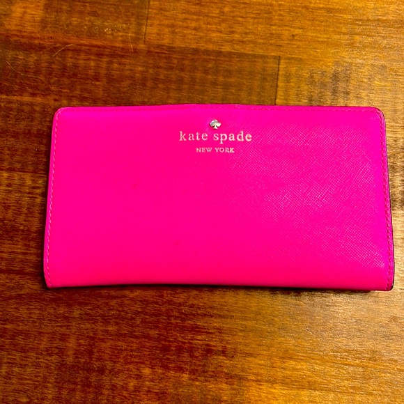Hot Pink Kate Spade Wallet - Picture 1 of 4